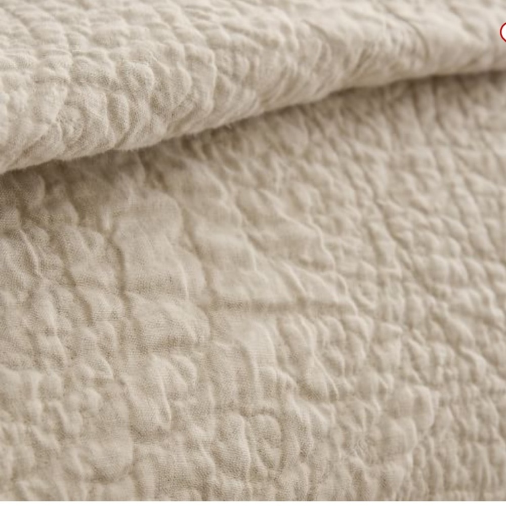 Pottery Barn Cream Quilted Cotton Quilt King/Cal King